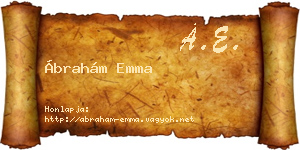 Ábrahám Emma névjegykártya